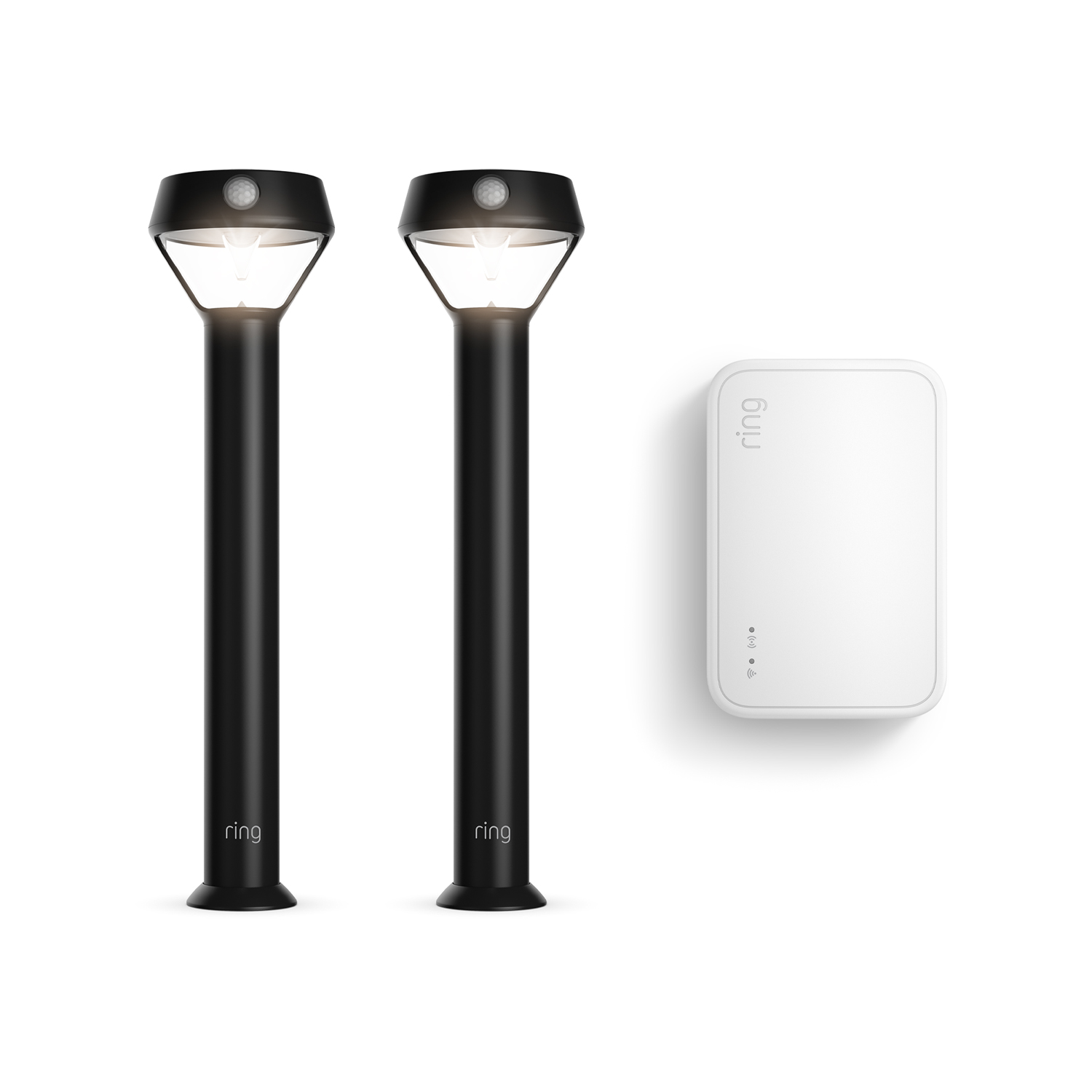 Smart Lighting Solar Pathlight 2-Pack + Bridge (2nd Gen) - Solar / Black / 2-Pack