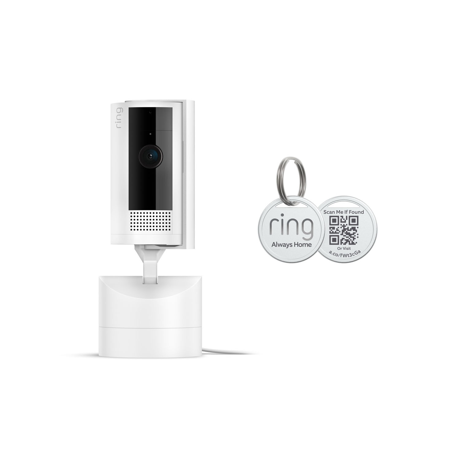 Pet Enhanced Kit (Pan Tilt Indoor Cam with Pet Tag) - White