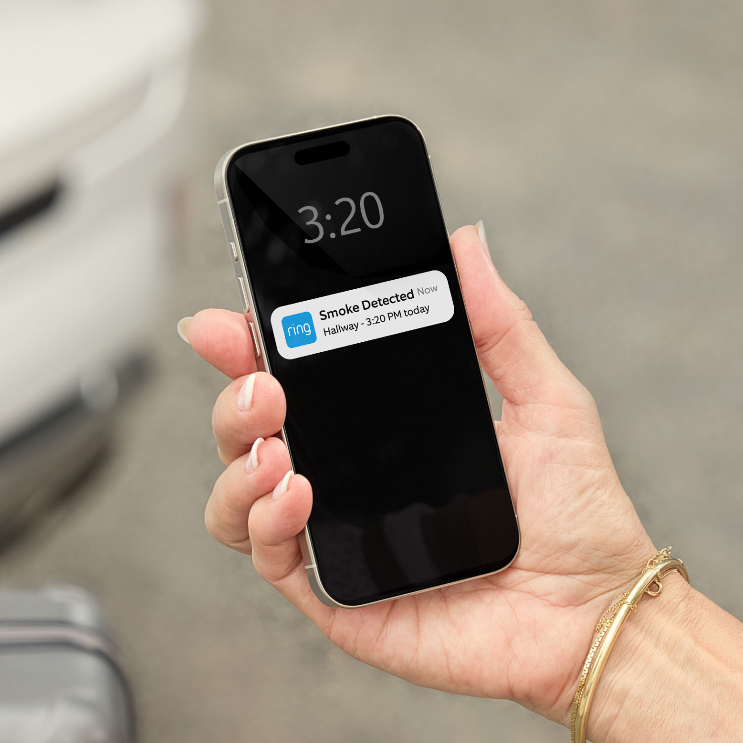 KIDDE Battery Smart Smoke Alarm  - KIDDE Smart Smoke Alarm sending notification alerts to smart phone.