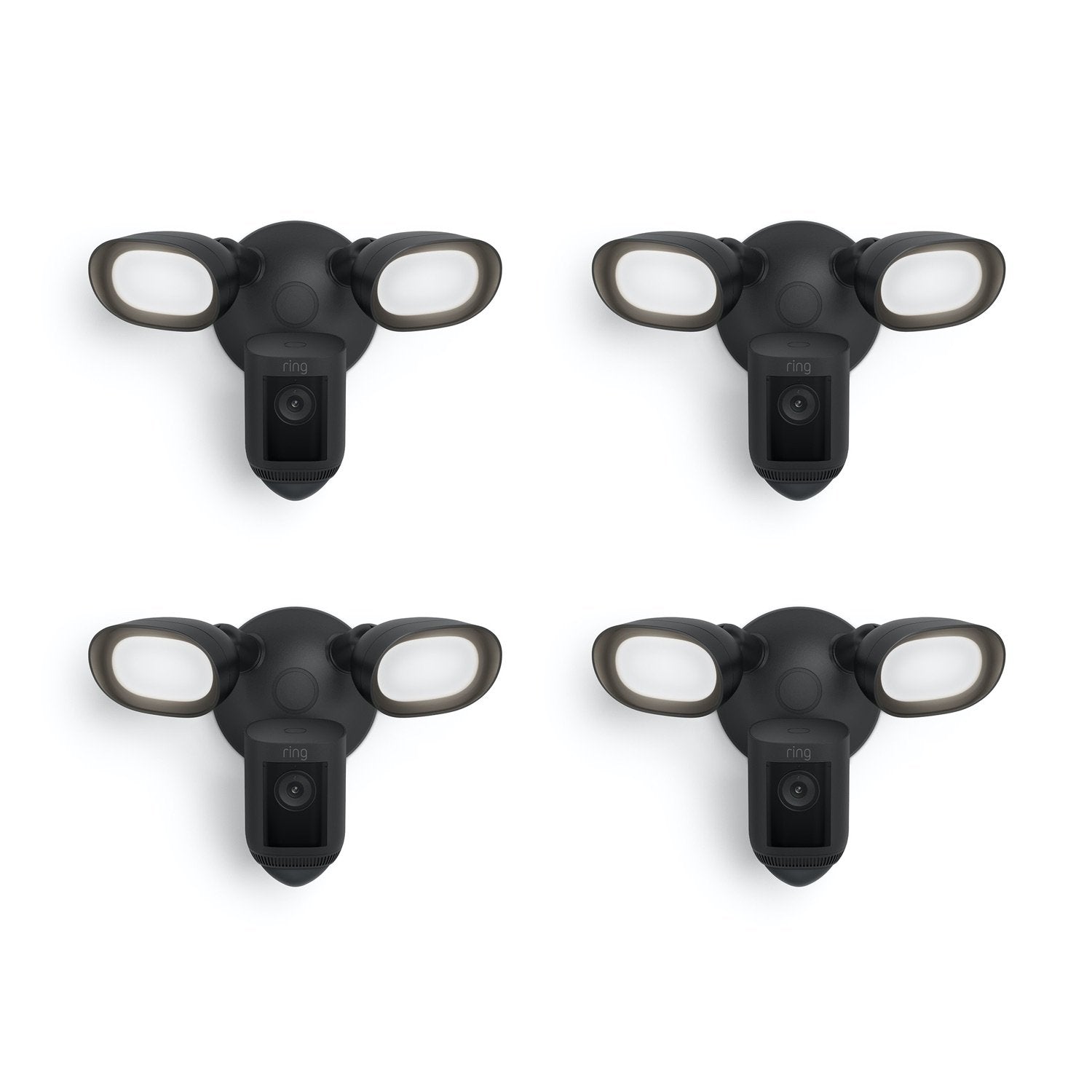 Floodlight Cam Pro (Featuring Retinal 2K) - Wired / Black / 4-Pack