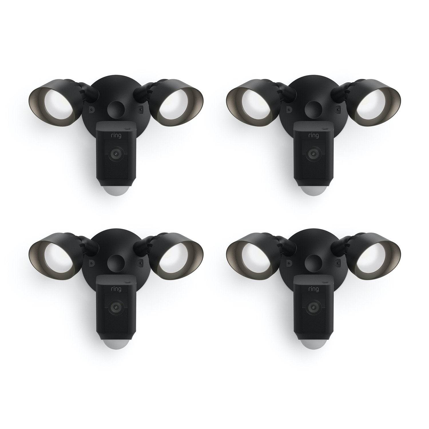 Floodlight Cam Plus - Wired / Black / 4-Pack